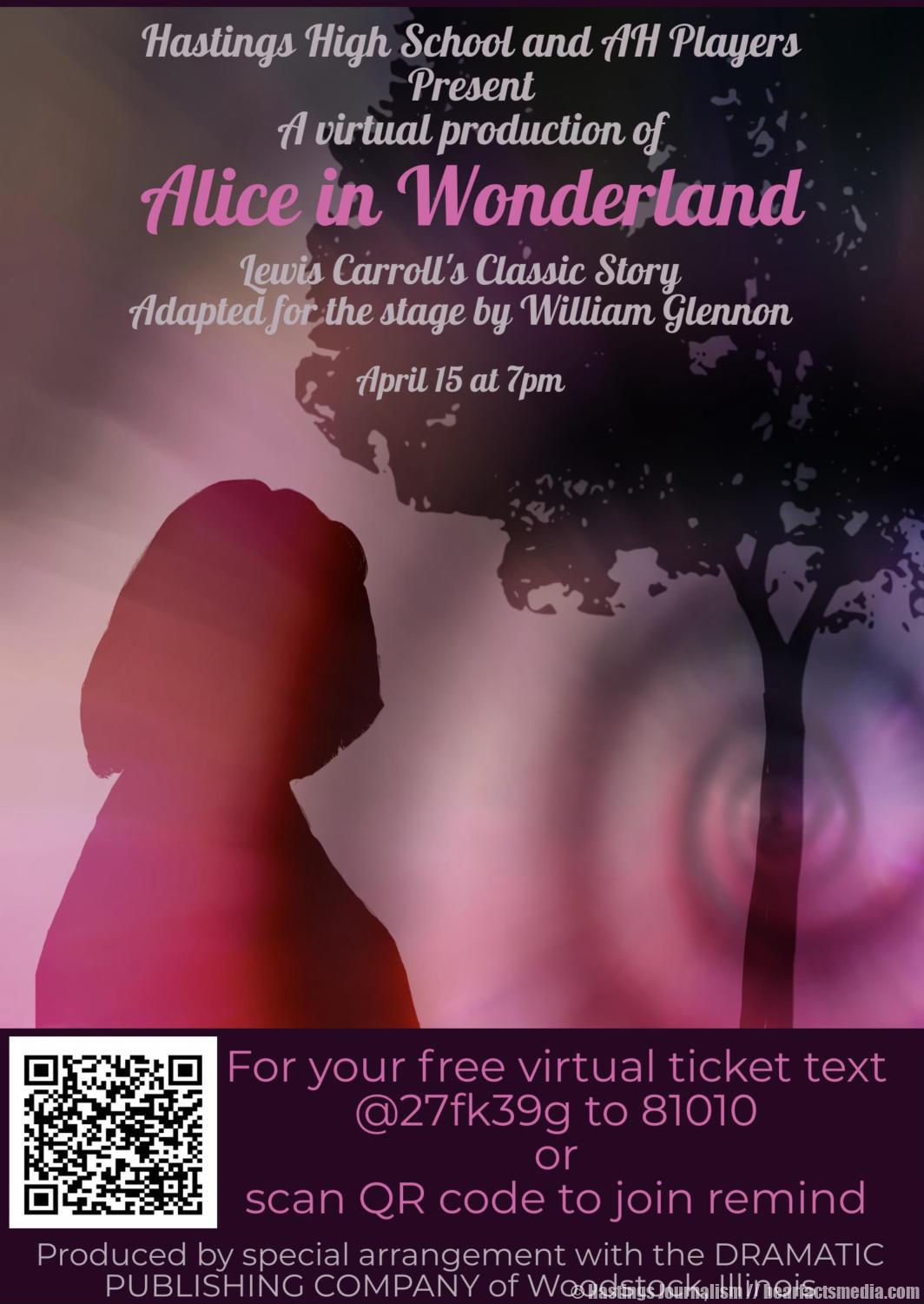 A virtual production of Alice in Wonderland April 15 at 7p.m.